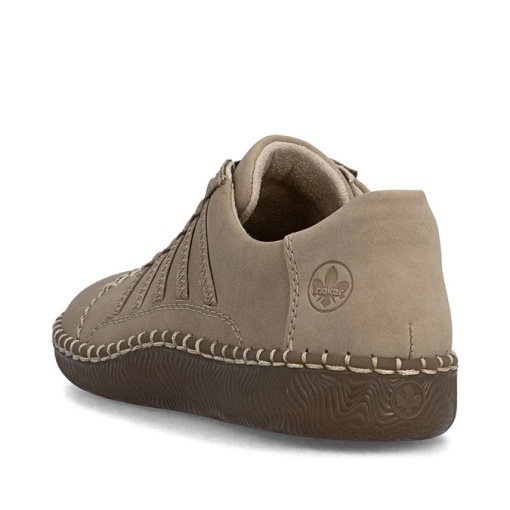 Pantofi dama casual din piele naturala, Rieker N2450-20, bej - Img 3