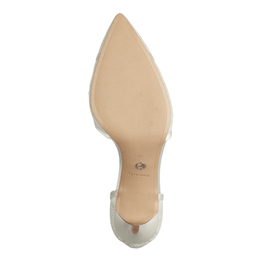 Pantofi dama decupati macrame, 24414/20 474 Ivory - Img 3