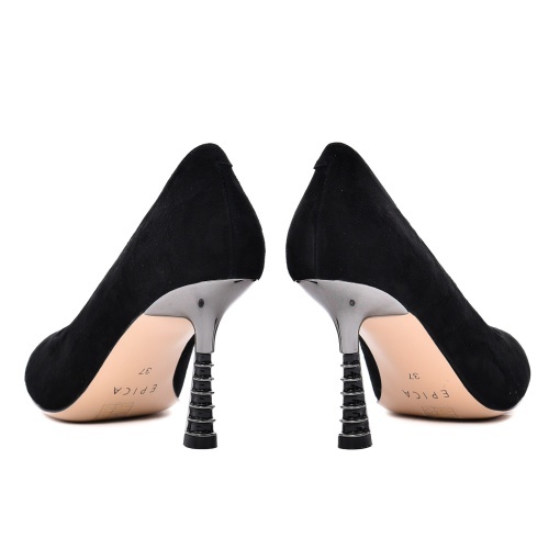 Pantofi dama din piele intoarsa, Epica, K3K380011 01-I, negru - Img 7