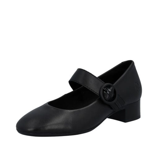 Pantofi dama din piele naturala, Rieker 43455-00, negru - Img 2