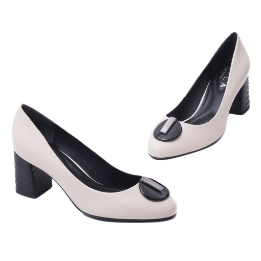 Pantofi dama eleganti din piele naturala, Epica, OE11804-561-877SOFT 52-N, crem - Img 2