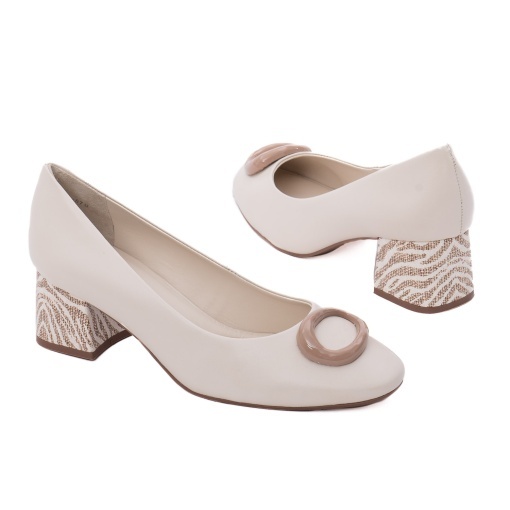 Pantofi dama eleganti din piele naturala, Epica OE12032-772-879S 52-N, crem - Img 3