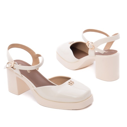 Pantofi dama eleganti din piele naturala lacuita, Feeling 3533-7, bej - Img 3