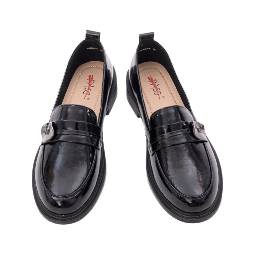 Pantofi dama eleganti din piele naturala lacuita, PASS Collection 1X490002A 01-L, negru - Img 5