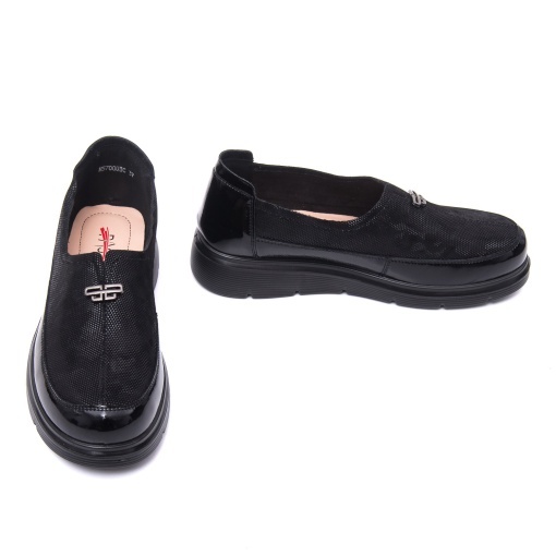 Pantofi dama eleganti din piele naturala lacuita, PASS Collection, M5M570003C 01-I - Img 4