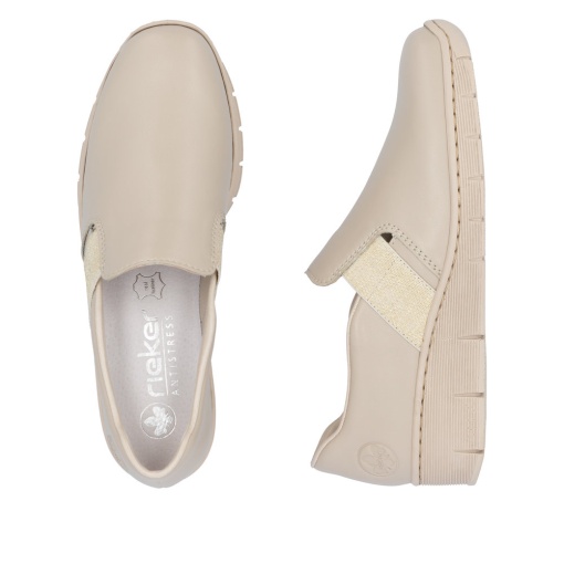 Pantofi dama, piele naturala, 53784-60, crem - Img 7