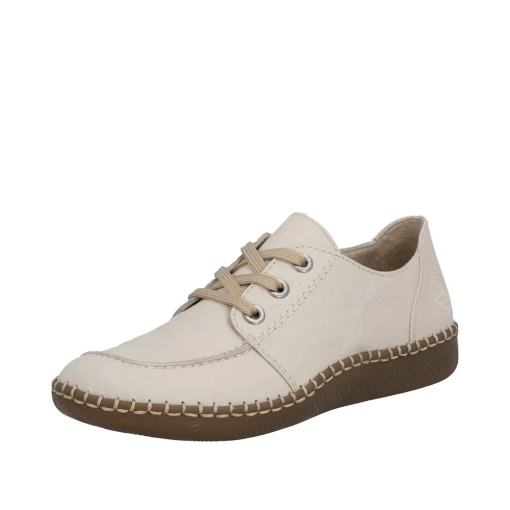 Pantofi dama, piele naturala, Rieker N2402-60, bej - Img 2
