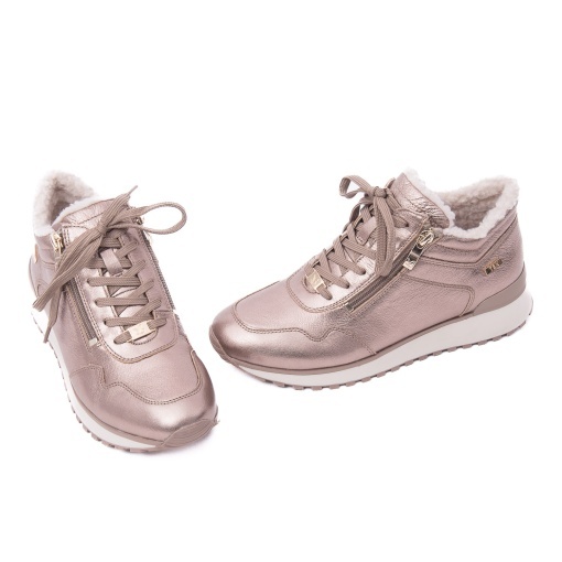 Pantofi dama sport din piele ecologica metalizata, Caprice 9-26201-43 341 TAUPE METALLIC - Img 2