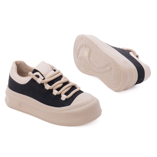 Pantofi dama sport din piele naturala, Feeling, 393105, negru - Img 4