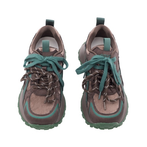 Pantofi dama sport din piele naturala, Gryxx 1ZJ90001D 02-N, maro multicolor - Img 5