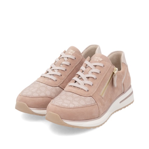 Pantofi dama sport, piele naturala nabuc, D1G10-31, roz prafuit - Img 5