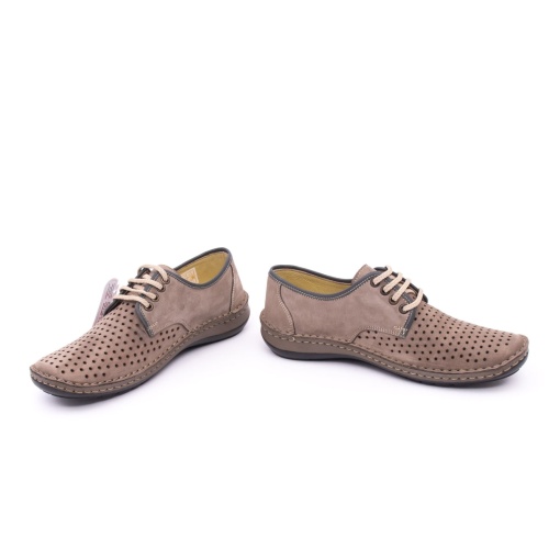 Pantofi de vara, piele naturala nabuc, OT9554, gri - Img 4