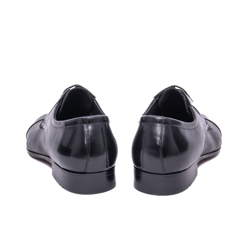 Pantofi eleganți bărbați Caribu 3MKD1-16-4A 01-N negru piele naturală cap-toe texturat - Img 6