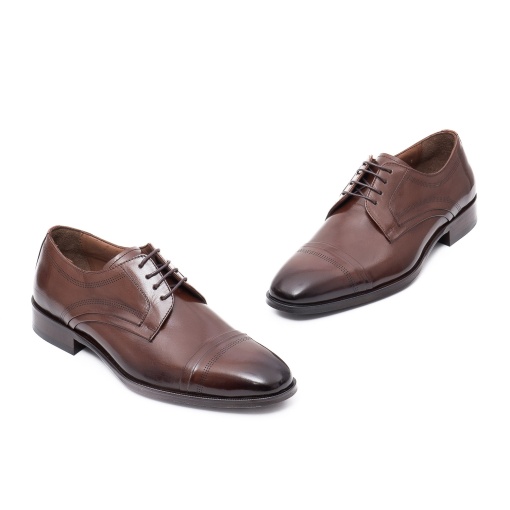 Pantofi Eleganți Bărbați din Piele de Cerb OC48470 16-N Maro - Img 2