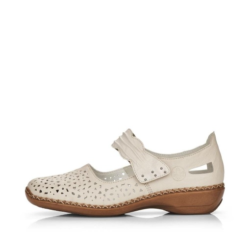 Pantofi slip-on Rieker de damă cu model perforat 41399-60 - Img 4