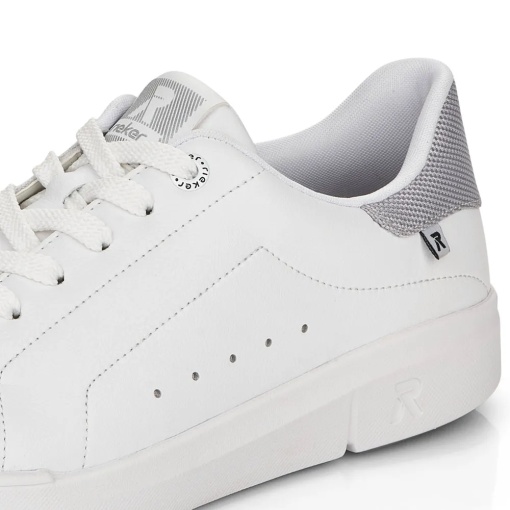 Pantofi Sport Damă Rieker 41902-80 Albi - Piele Naturală - MemoSoft - Img 4