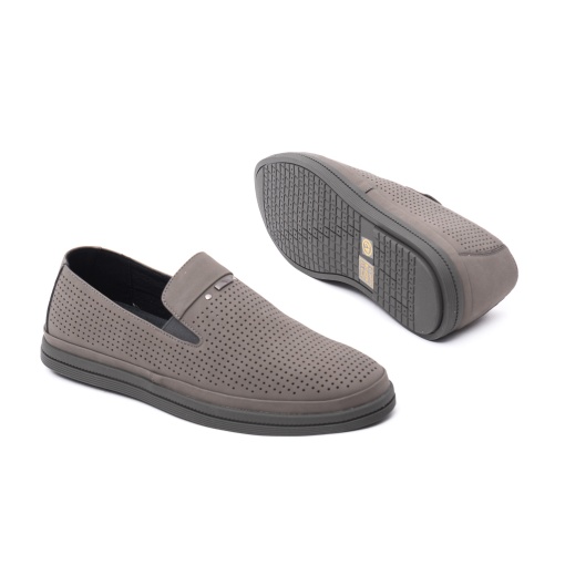Pantofi vara bărbătești Otter J2J260015D 14-N din piele naturala, gri - Img 4