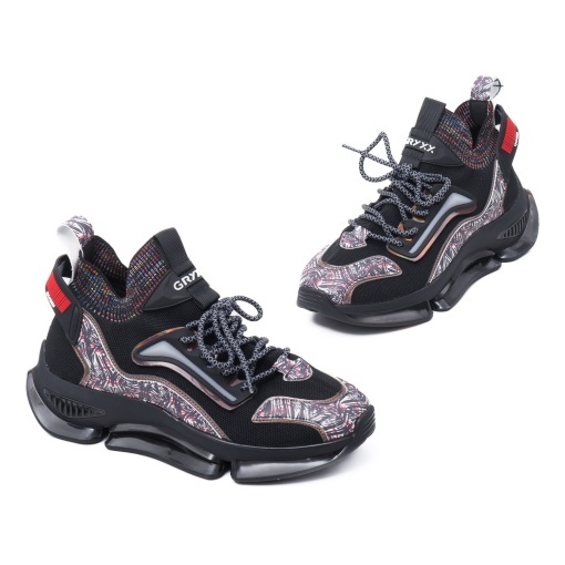 Pantofi vara unisex din material sintetic, Gryxx, 7D21018 01-Z, negru - Img 2