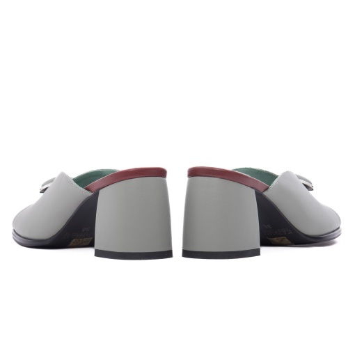 Papuci dama din piele naturala, Karisma 7QXS80007C 06-N, verde - Img 6