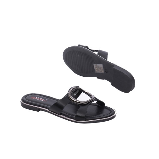 Papuci dama din piele naturala, PASS Collection 1WHD2506-59, negru - Img 4