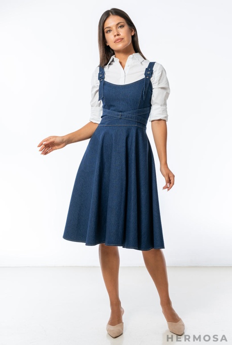 Rochie Denim Ilinca Bleumarin - Img 3