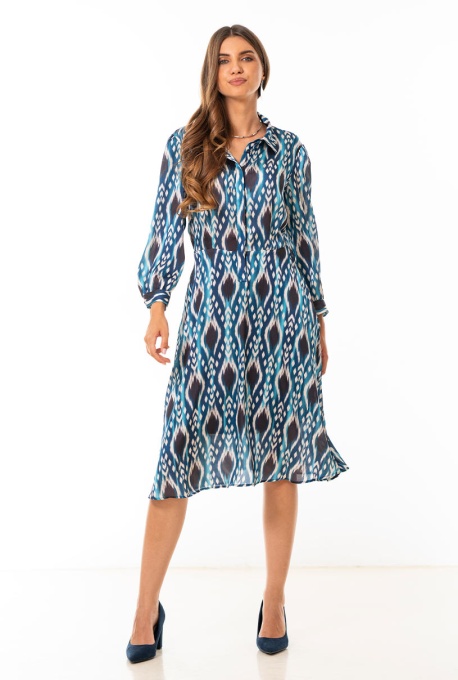 Rochie Roana din sifon gofrat cu imprimeu jucăuș - Img 6
