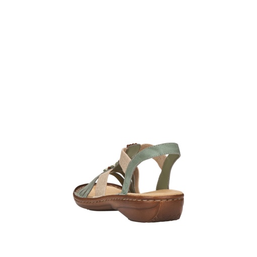 Sandale dama casual, piele ecologica, 60851-52, olive - Img 4