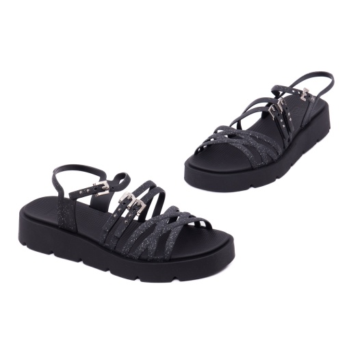 Sandale dama din cauciuc, Zaxy, 9B19027-BD940 ZAXY SPARKLE SAND AD 01-K, negru - Img 2