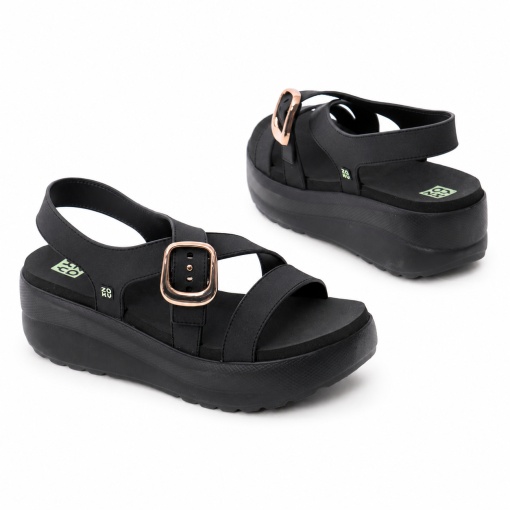 Sandale dama din material sintetic, Zaxy 9B19261-BR440 FLOW UP SANDAL AD 01-S, negru - Img 3