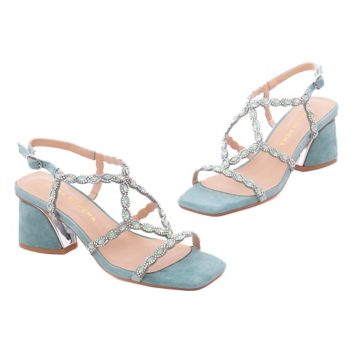 Sandale dama din piele intoarsa, ALMA EN PENA V263004 SUEDE JADE, verde - Img 2