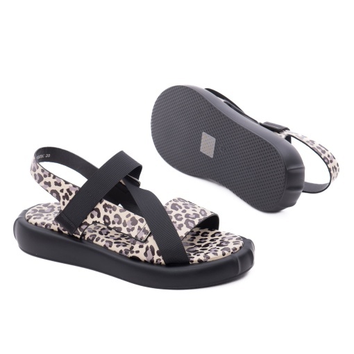 Sandale dama din piele mix, Gryxx H1WC80009C 45-Z, animal print - Img 4