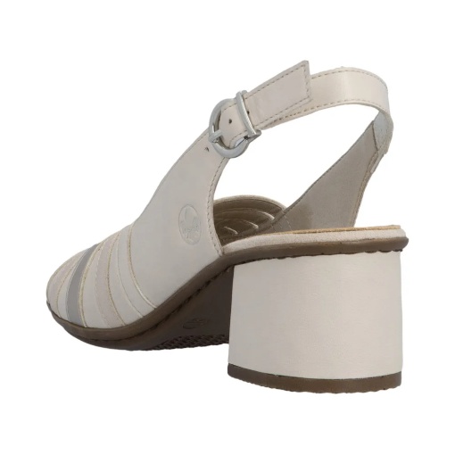 Sandale dama din piele naturala, Rieker 64661-60, bej - Img 3