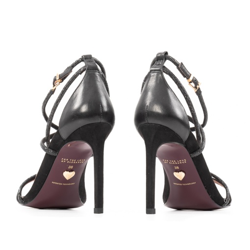 Sandale elegante dama, piele naturala, 28322/28 081 BLACK CRISTAL - Img 7
