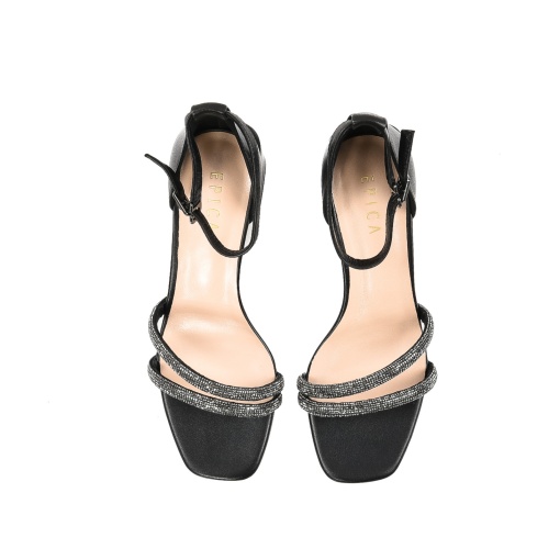 Sandale elegante dama, piele naturala, F86416-8542-1848A, negru - Img 3