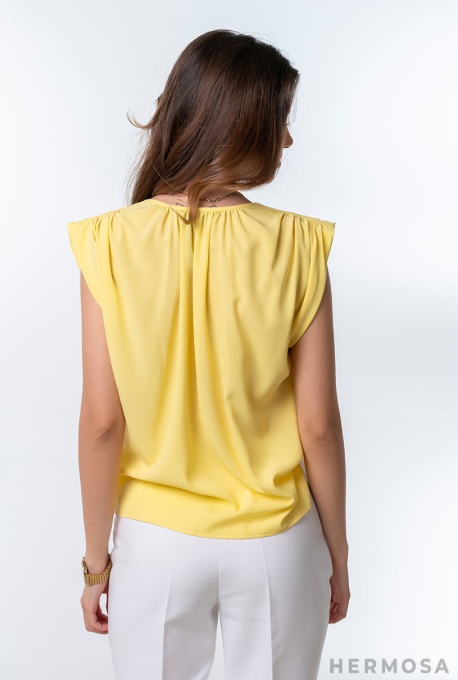 Bluza moderna Iliana Galben - Img 6