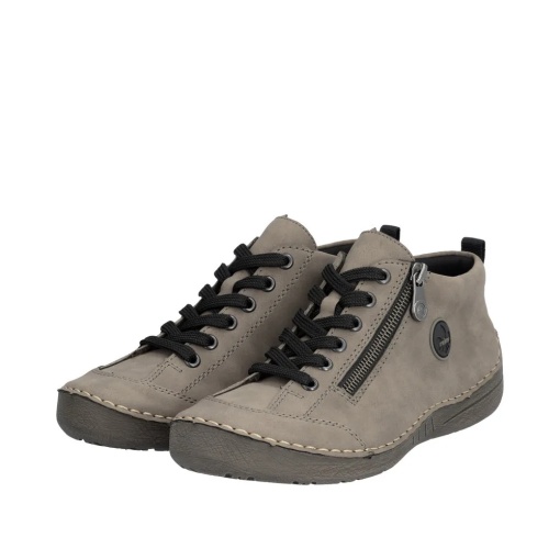 Botine dama din imitatie de piele, Rieker, 52514-42, gri - Img 3