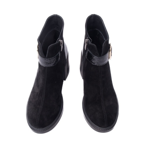 Botine dama din piele intoarsa, Dogati 9755, negru - Img 5