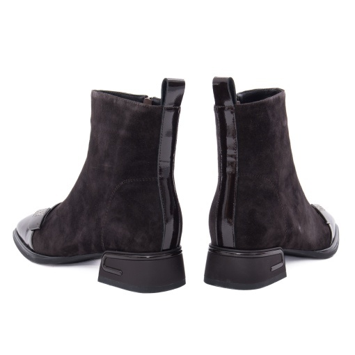 Botine dama din piele intoarsa, Karisma 31079-32B-R250 02-I, maro - Img 5