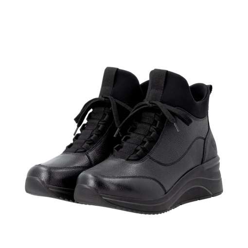 Botine dama din piele naturala, Remonte D0T81-00, negru - Img 3
