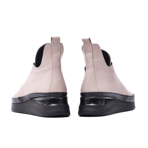 Botine dama, piele naturala, NC64039118 934414 SIYAH VIZION, bej - Img 3