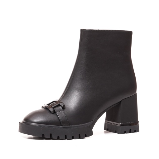 Botine dama piele, W1W300003 01-N, negru