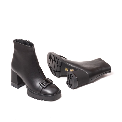 Botine dama piele, W1W300003 01-N, negru - Img 5