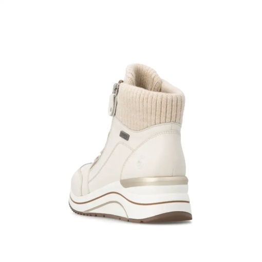 Botine dama Remonte D0T77-60, bej - vedere din spate