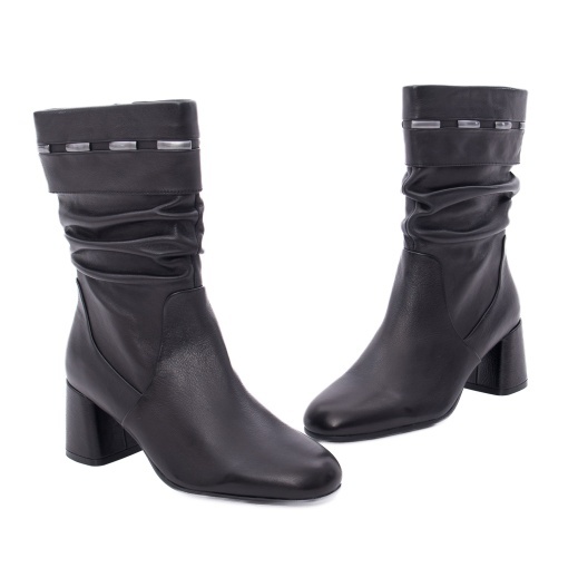 Cizme dama din piele naturala, Regarde le Ciel NEVA 01 7939 SHADOW BLACK, negru - Img 2
