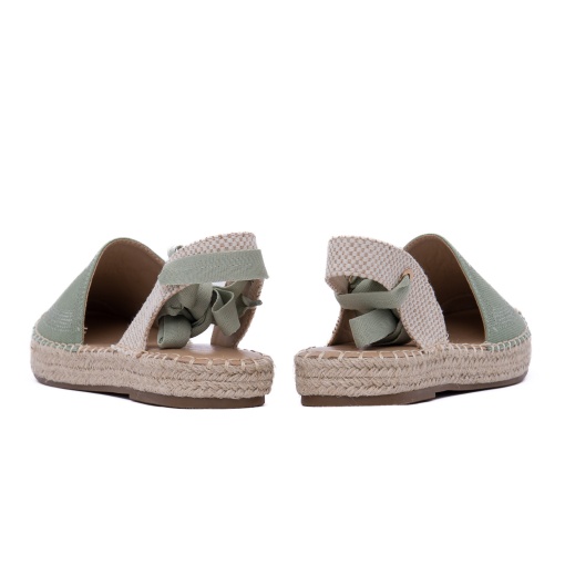 Espadrile tip sandale, cu talpă din iută, 1W70429 06-T, verde - Img 6
