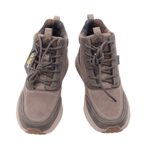 Ghete barbati din piele mix, JEEP JM62040A 029 MIDWAY BOOT, taupe - Img 5