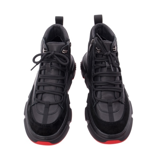 Ghete barbati din piele naturala, Gryxx 1JS90005 01-N, negru - Img 4