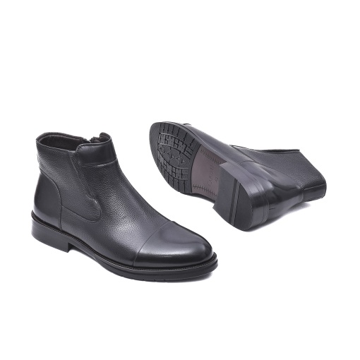 Ghete Bărbați din Piele Naturală Neagră, 3MKD1-935-1A 01-N - Img 5