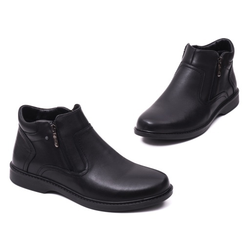 Ghete barbati din piele naturala, Otter, 28Z570008A 01-N, negru - Img 2