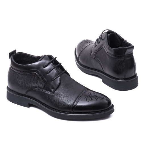 Ghete barbati din piele naturala, Otter, 7FSN70005A 01-N, negru - Img 3